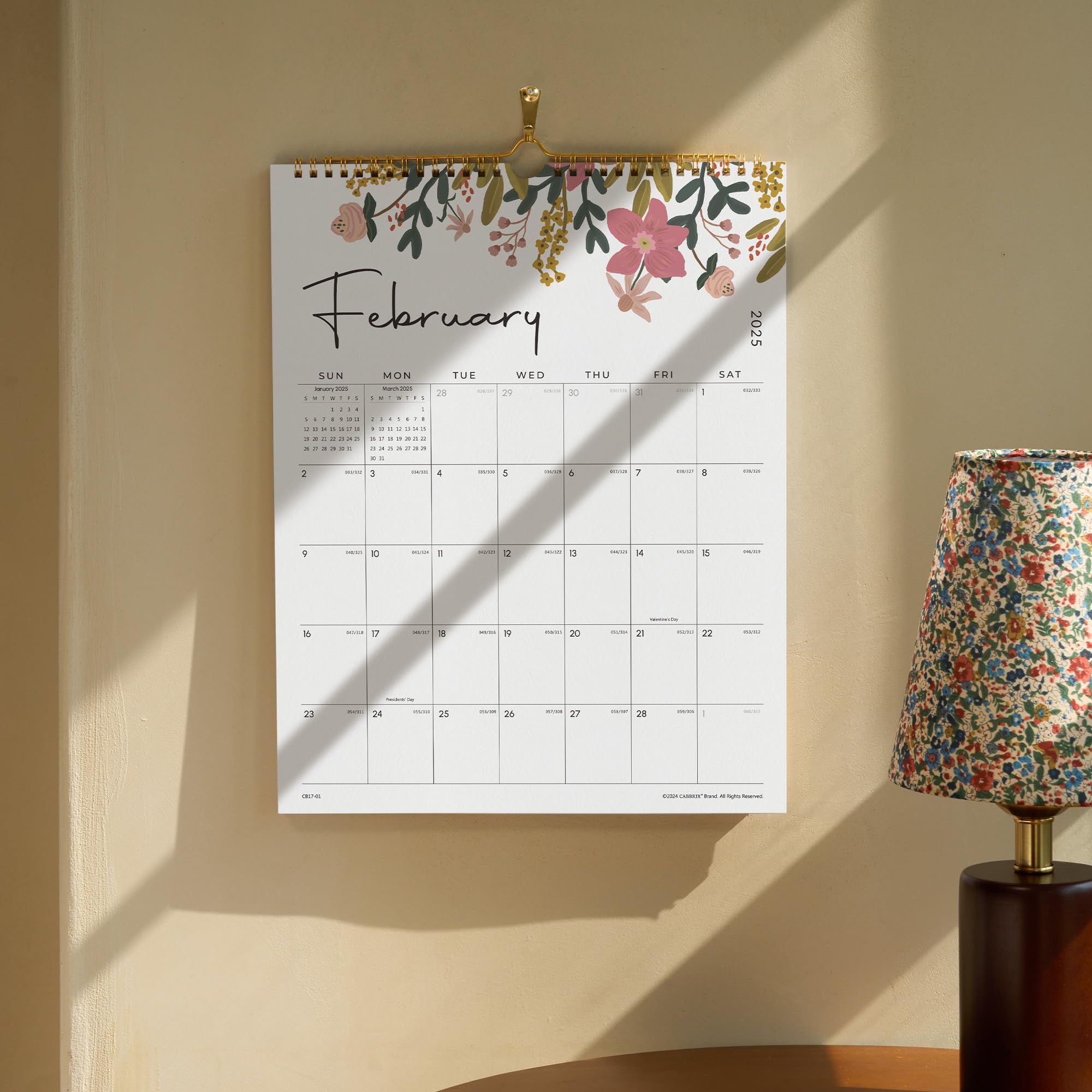 Wall Calendar 2026, Cabbrix 18 Monthly Academic Calendar from January 2026 to June 2027, 14-1/2"x11-2/5", Hanging Hook - Image 2