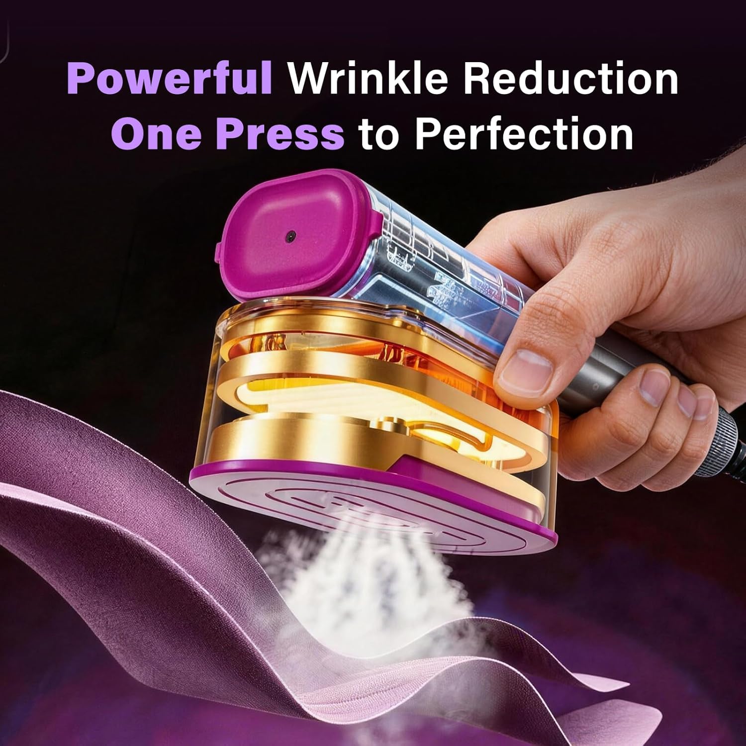 DEARBBEE Portable Travel Steamer for Clothes, 1200W Powerful Garment Wrinkle Removal with 7 Modes, 30s Fast Heat Up, 2 in 1 Compact Design for Home & Travel