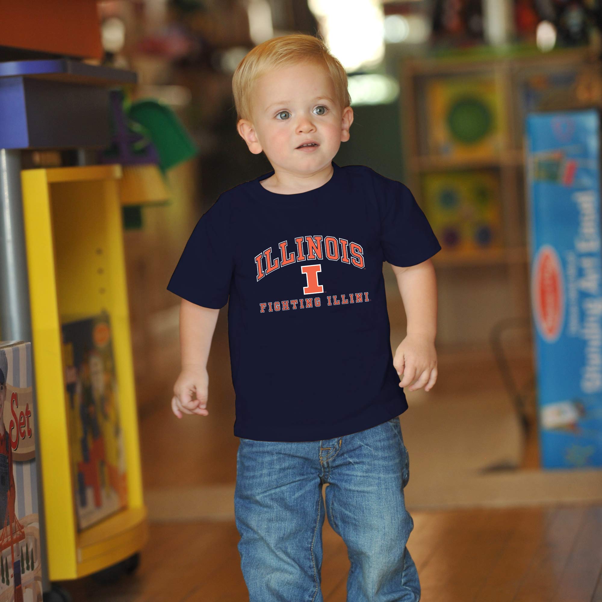 University of Illinois Fighting Illini Toddler Short Sleeve Tee | NCAA (2T) Navy