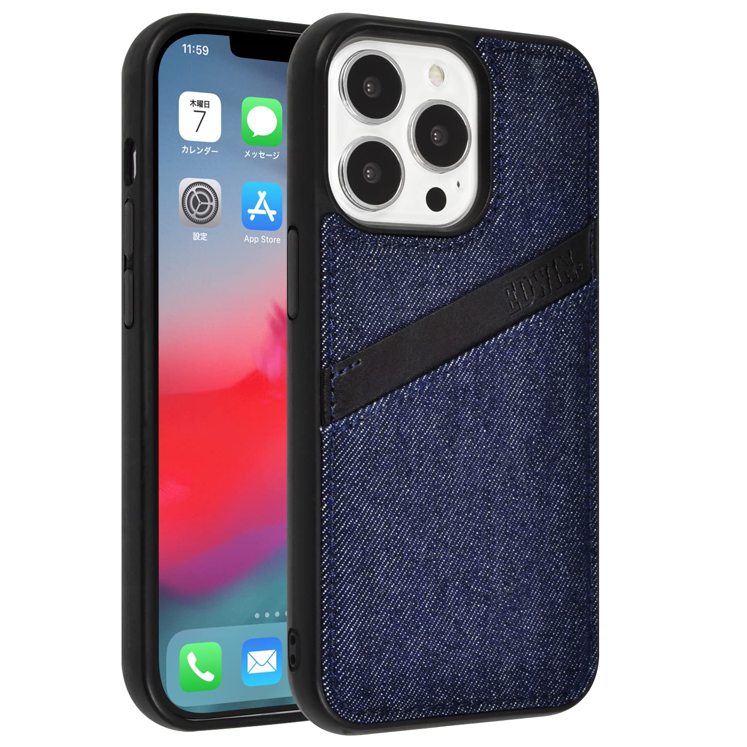 ajew アデュー　スマホケース　アイホンケース　iPhone14pro デニム iPhone14Pro / indigo 【denim】(発送はご注文から3営業日以内