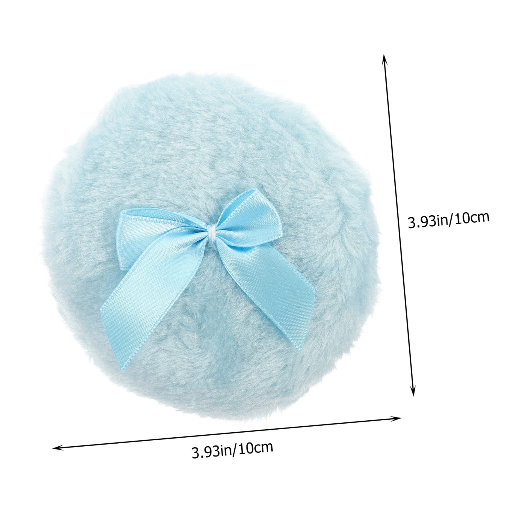 VICASKY 3pcs Powder Puff Cute Sponge Dusting Travel Size Powder Talcum Refreshing Puff Soft Toiletry Body Powder Puff Plush Ribbon Sky-blue