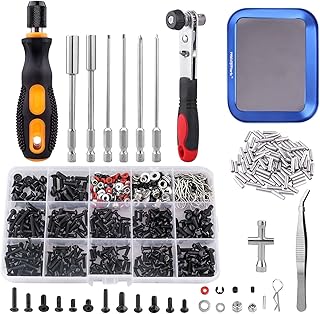 HobbyPark 620pcs RC Screw Kit Screws Assortment Set Hardware RC Repair Tool Kit RC Screwdrivers Hex Drivers w/Tray for Traxxas Arrma Axial Redcat Losi 1/8 1/10 1/12 1/16 Scale RC Car Truck Crawler