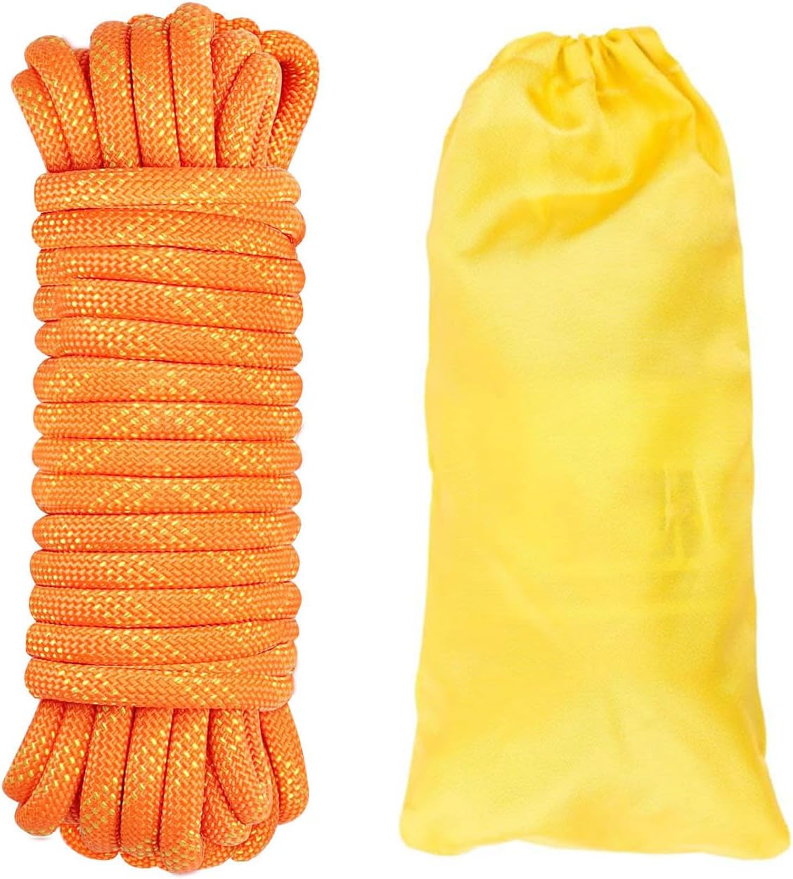 Climbing Rope 10 mm, Static Rope 60 m for Height Rescue, Boat Rope, Parachute Rope, Hiking, Outdoor, Mountaineering, Sports, Camping, High Load Capacity and Abrasion Resistance