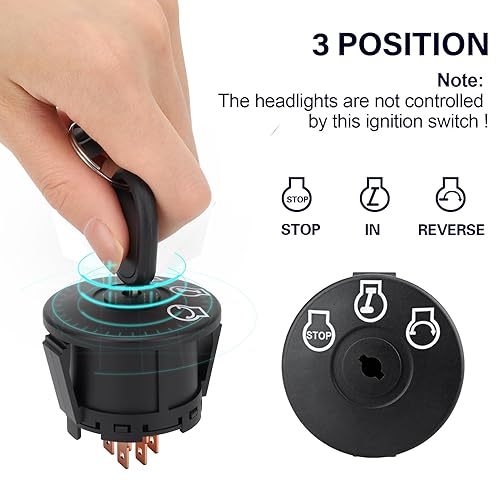 Miniatura 2 de Interruptor de encendido para Bad Boy Switch con llaves 3 posiciones 5 terminales para Cub Cadet, Husqvarna, Murray, Troy-Bilt, Craftsman, MTD,