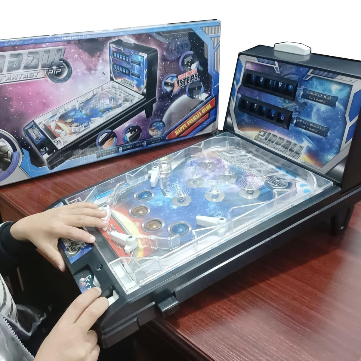 Amazon | 卓上ピンボールマシン ライトとサウンド付き電子ピンボール