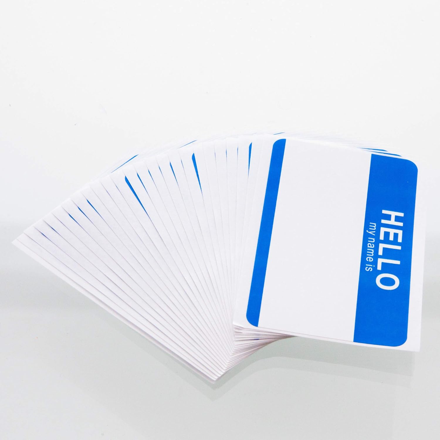 BAZIC Products Name Badge Label 3 7/10" x 2 1/4", "Hello My Name is Self Adhesive Name Tag Stickers, Personalized Name Tags (25/Pack), 24-Packs