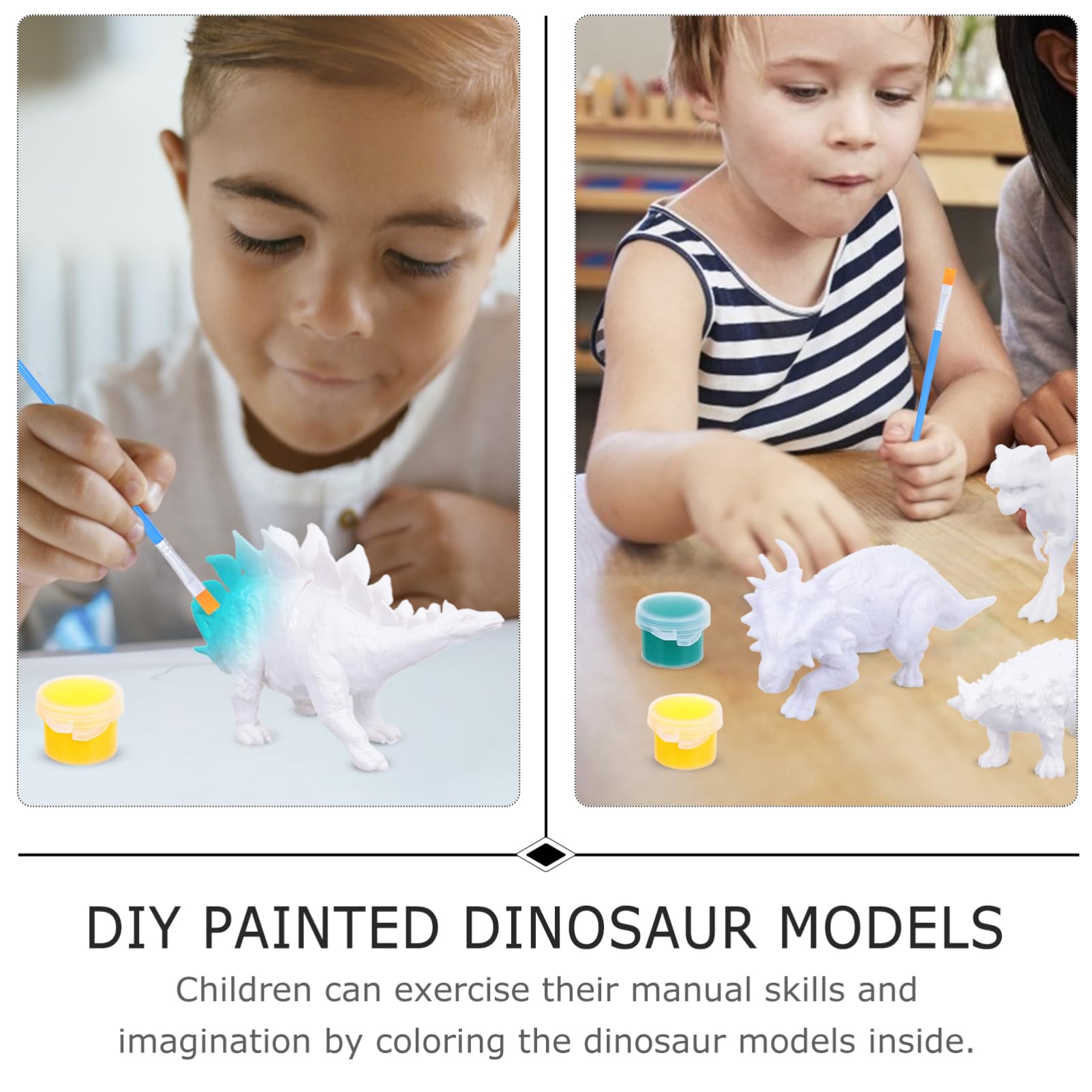 IMIKEYA Dinosaurier Spielzeugmodell Malset 1 Satz PVC für Kinder