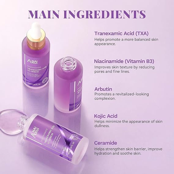 ANAI RUI Advanced 10% Tranexamic Acid Serum 1.69 FL.Oz/50 ML | with Niacinamide ,Kojic Acid,Ceramide,Skin Refining, for All Skin Types