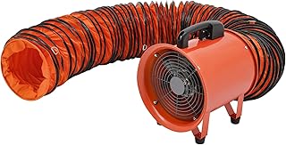 Ventilateur de chantier - Ventilateur axial portable - Ventilateur de chantier - Ventilateur axial - Ventilateur de chantier - Avec tuyau de 10 m