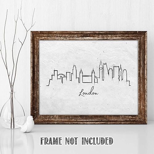 Vista 48 de París Skyline - Decoración de pared para sala de estar, arte de pared en blanco y negro, cuadros de pared de horizonte europeo para sala de estar