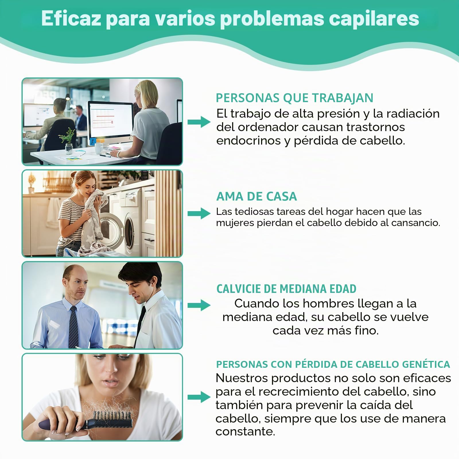 Peinado de crecimiento del cabello láser, tratamiento de crecimiento del cabello rojo y brillante para hombres y mujeres, crecimiento del cabello con masajeador eléctrico del cuero cabelludo
