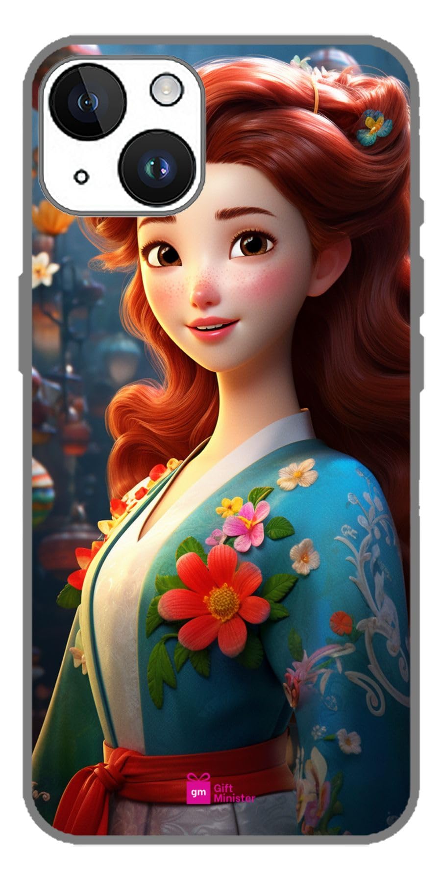 Gift MinisterSilicone Designer Cover for Apple iPhone 14 Slate Graycover - Glorius Awakening Key Visual Anime Portrait Ariel Depicted Wearing Hanbok Traditional Korean Dress Modernized 1Pcs 1696J