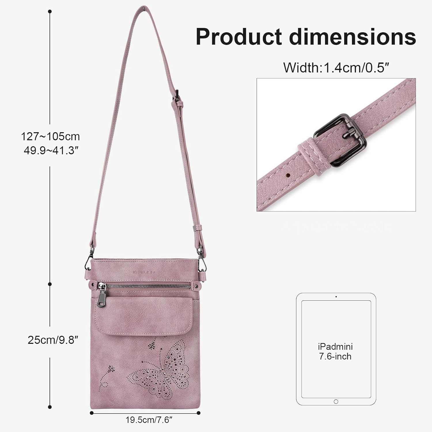 Crossbody Bags for Women Vegan Leather Cross Body Purse with Adjustable Strap Multiple Pockets Shoulder Handbags - Image 4