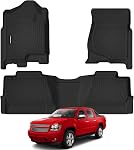 Tapis de sol pour voitures tout temps pour 2007-2013 Chevy Silverado/GMC Sierra 1500 Cabine d'équipage, 2007-2014 Silverado/Sierra 2500/3500 HD Cabine d'équipage,TPE Linges de sol en caoutchouc pour Chevy Silverado Accessories