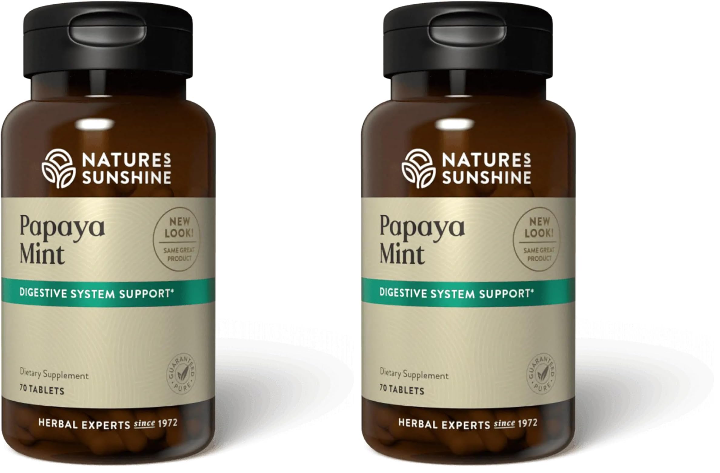 Nature's Sunshine Papaya Mint Chewable Tablets | Digestive Enzyme Supplement with Papain & Peppermint | Supports Digestion & Fresh Breath | 70 Ct (Pack of 2) 70 Count (Pack of 2)