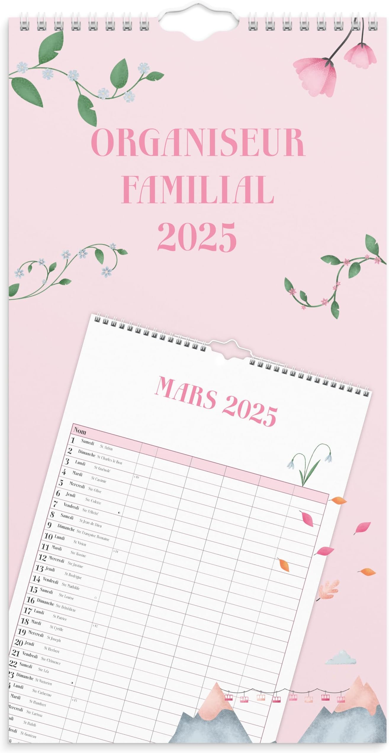 Le Calendrier Mural Format A4 - Calendrier Famille 13 Pages Avec