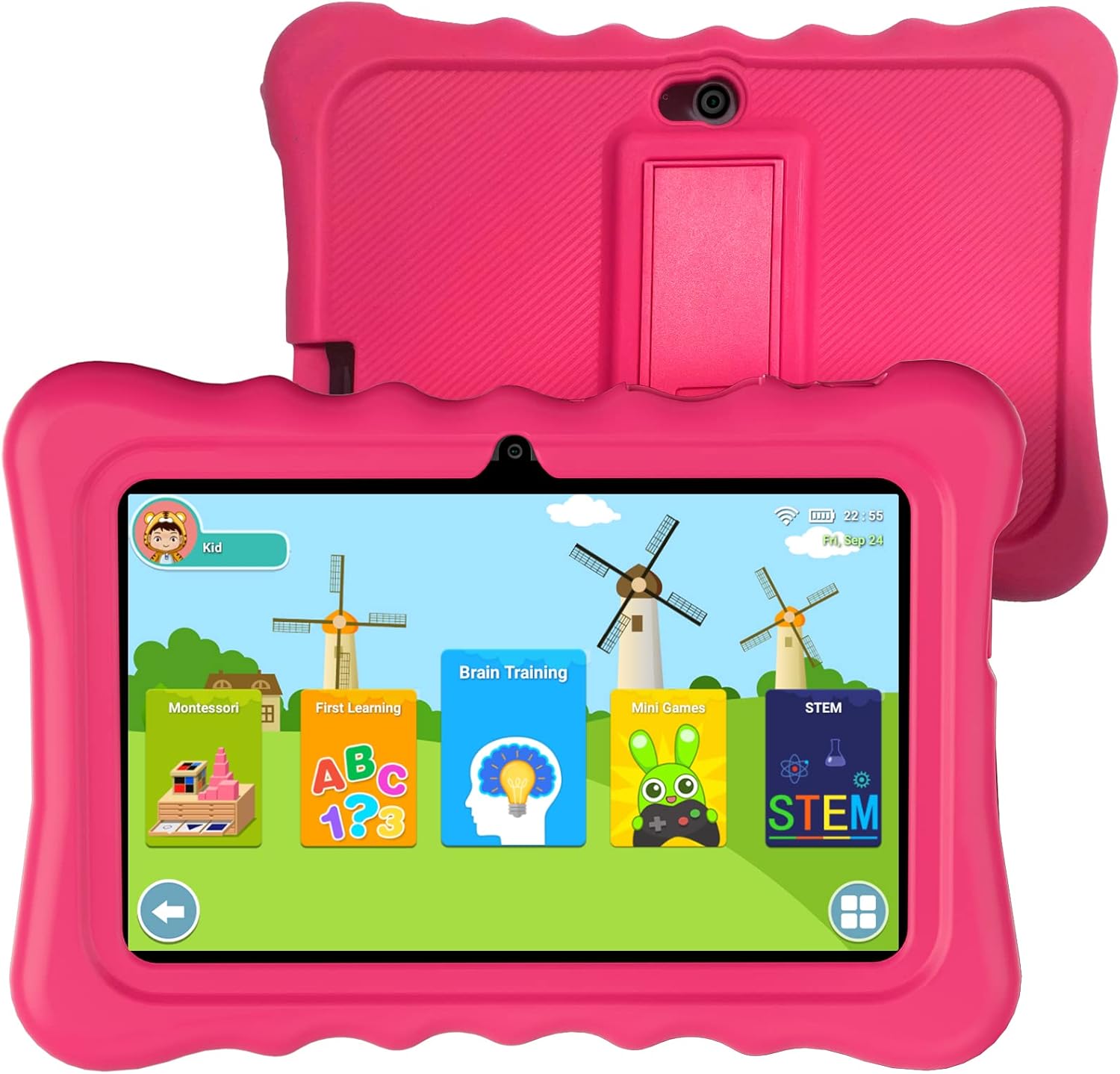 MEIZE Tablet for Kids, 7 Inch Quad Core Android 10 Toddler