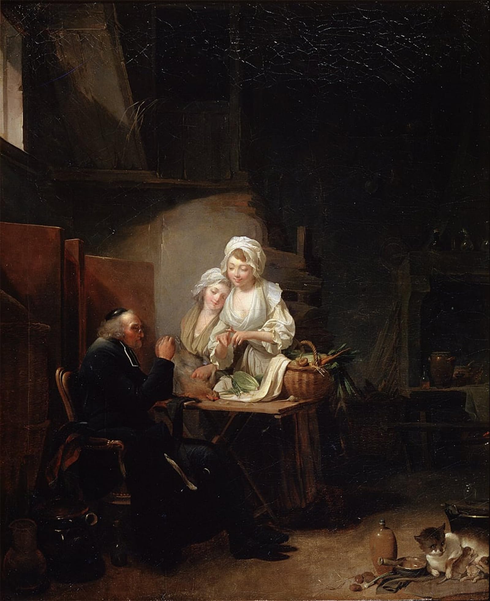 Cuadro de pintura mural en lienzo de 60x90cm inspirado en la obra clásica de Louis Leopold Boilly 5