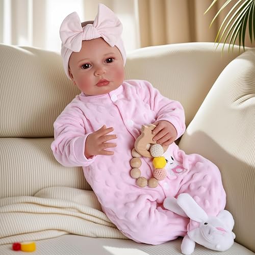 Miniatura 4 de BABESIDE Reborn Baby Dolls - Muñeca realista de vinilo suave de 20 pulgadas, muñecas de bebé de la vida real con accesorios completos, perfectas