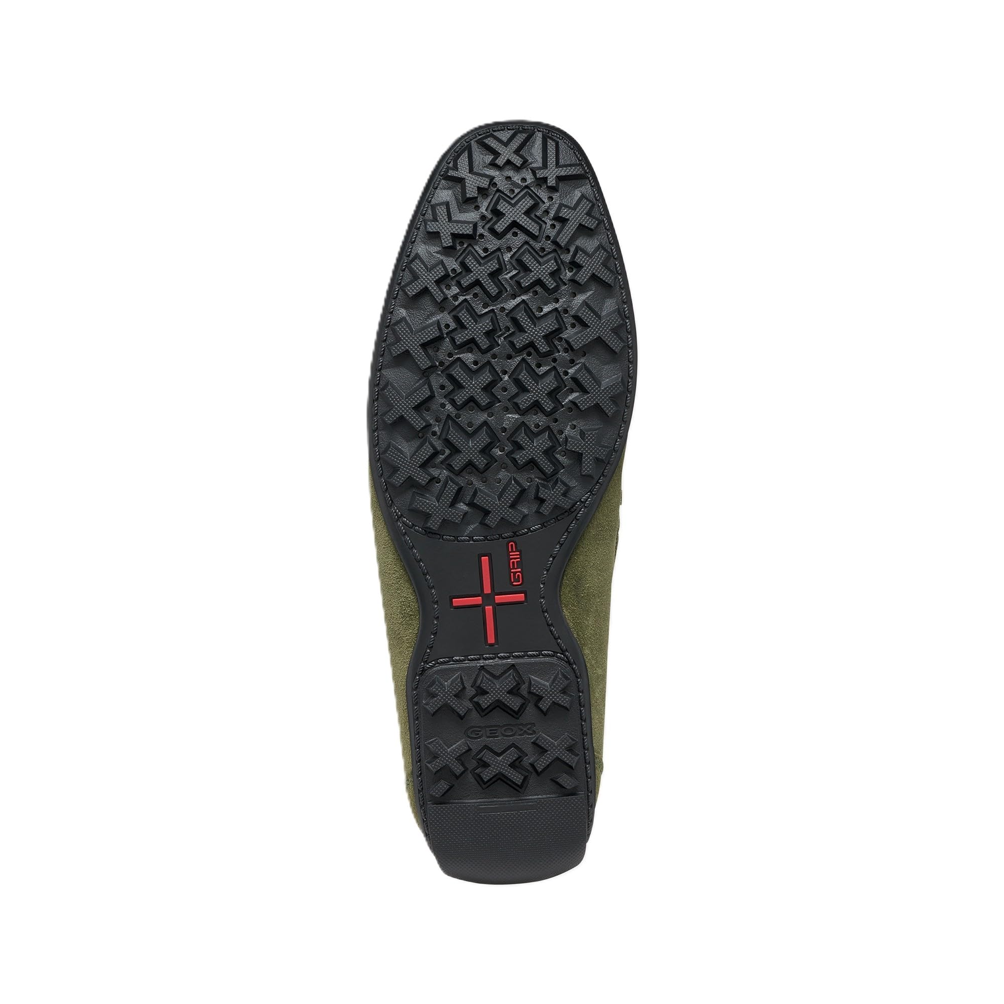 Geox Mocassini Uomo in Pelle Scamosciata Verde, Kosmopolis + Grip, Impermeabili con Suola Traspirante, Casual- U35CFA00022C3005 (Sistema Taglie Calzature EU, Adulto, Numero, Media, 46)