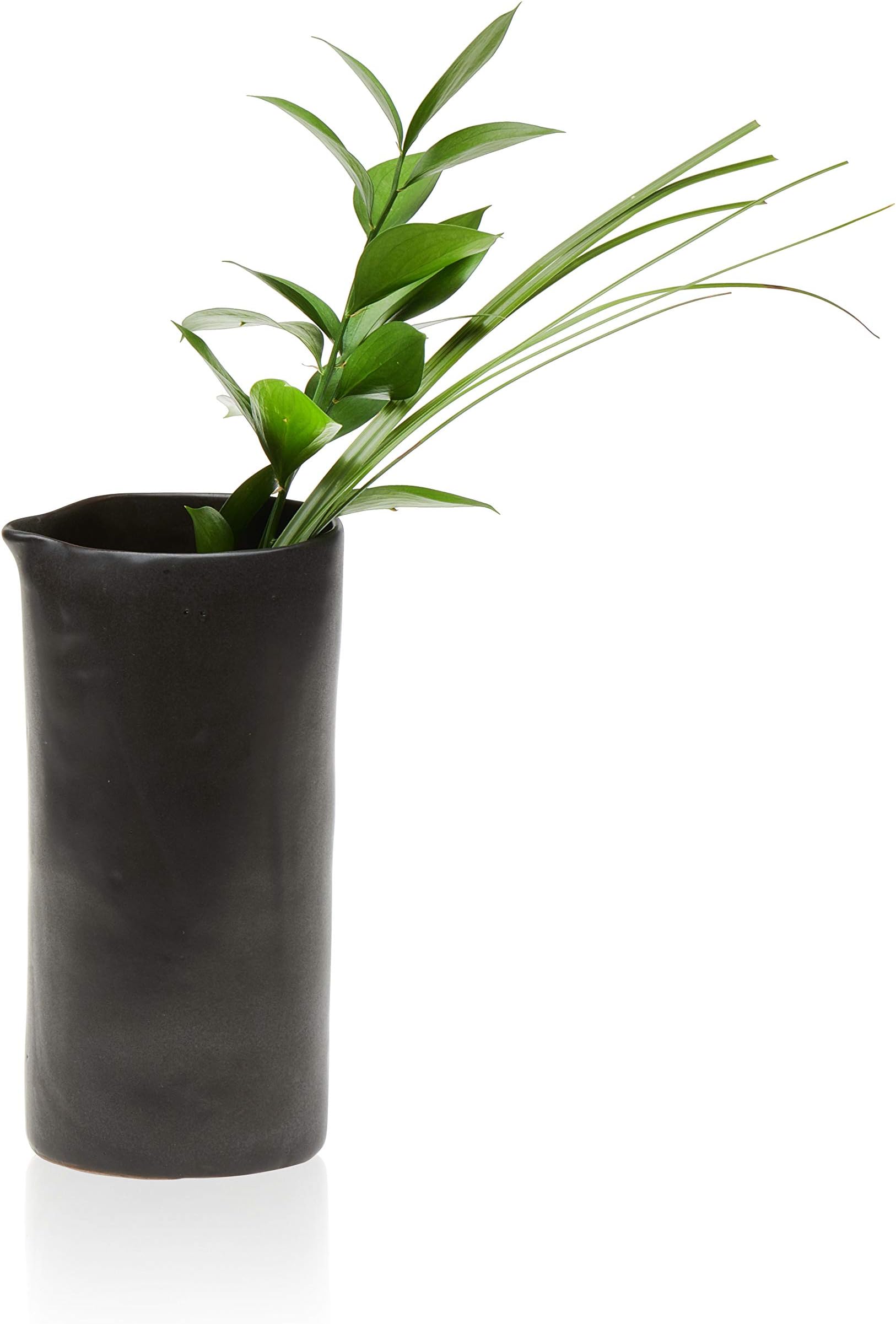 Prologue Handmade Ceramic Libbey Drift, Carafe Vase (Black, 30 oz)