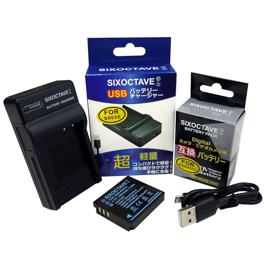 Panasonic LUMIX DMC-FX66 ゴールド　バッテリー　充電器付 Amazon | SIXOCTAVE DMW-BCC12 パナソニック 用/DB-60 DB-65