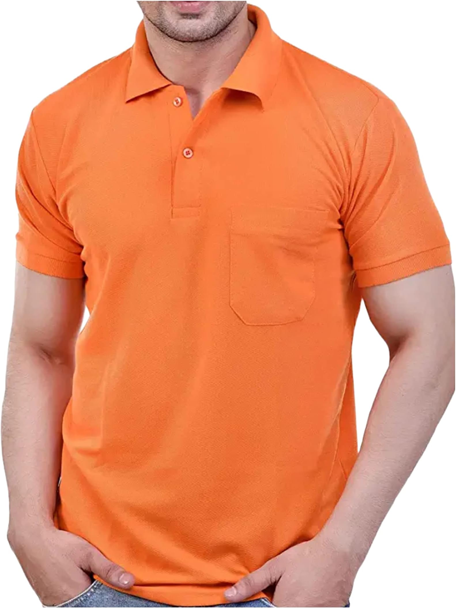 SUCKER Modern Fit Warehouse of Polo T-Shirts with Pocket in 100% Cotton(Safe for Skin) Size in [4XL to 9XL] in a Variation of Color.