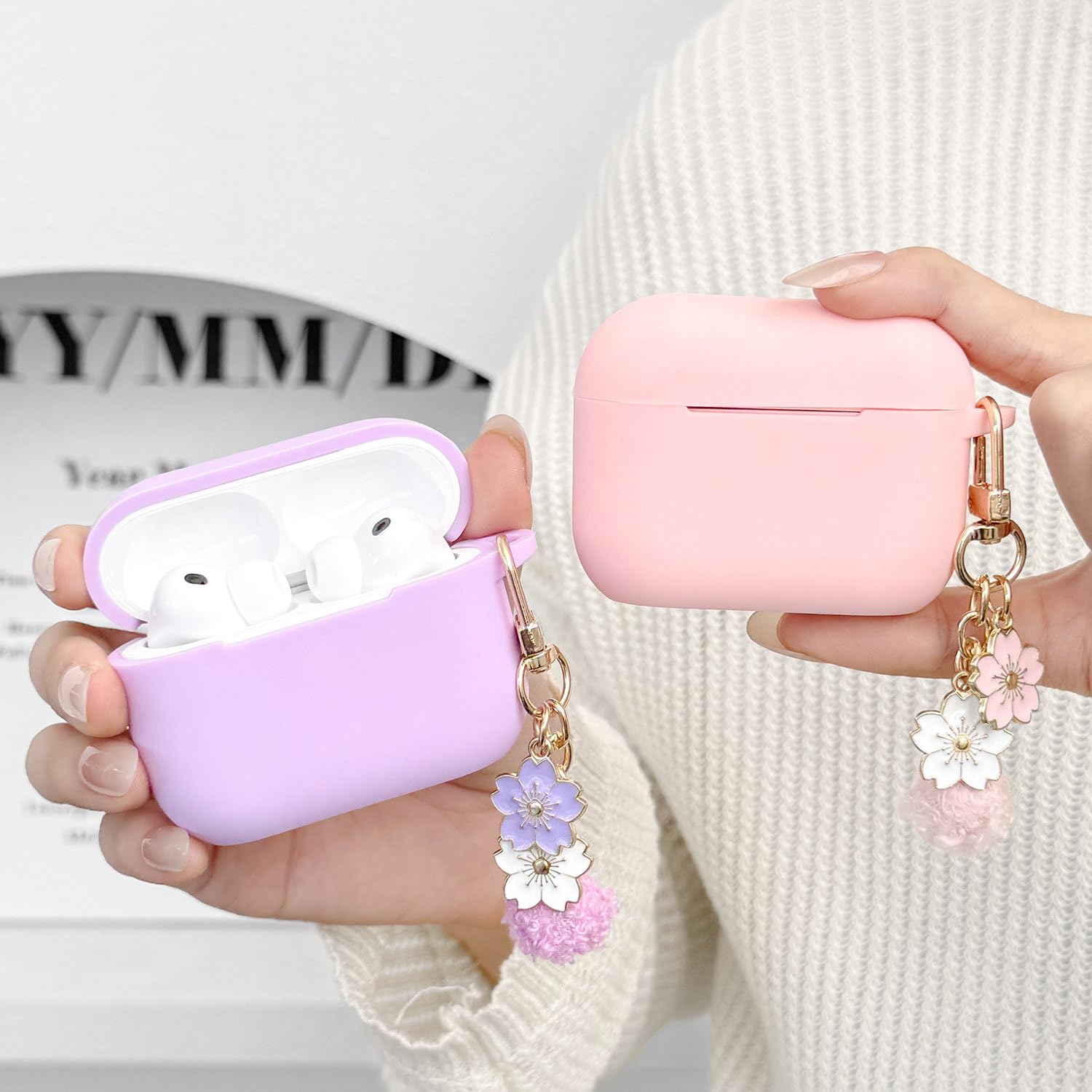 Amazon | かわいいピンクのケース Airpods Pro 3 カバー ガールズ