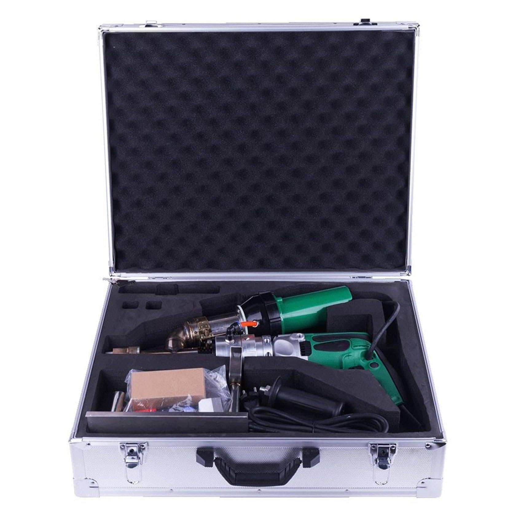 1600w Pistola per Saldatura per estrusione a Mano, saldatrice per plastica per Unghie Termiche, Pistola per Saldatura per estrusore Portatile in plastica, Doppio