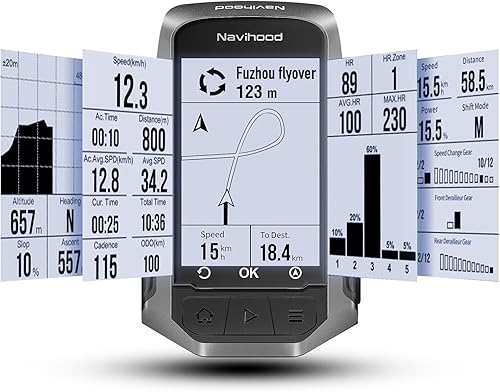 MEILAN Navihood L1 - Computadora GPS para bicicleta, computadora de navegación con mapas sin conexión y planificación dinámica de la carretera,