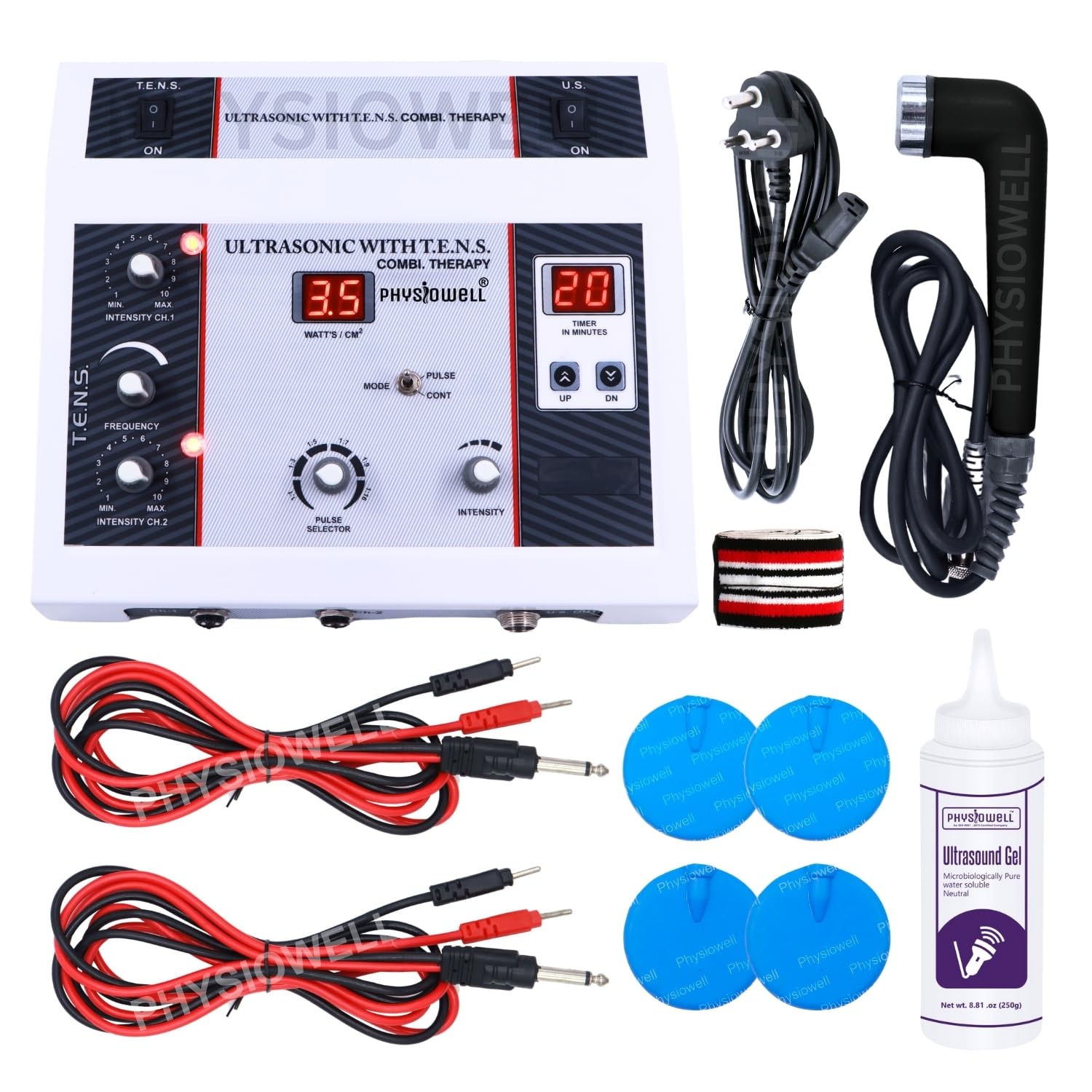 Physiowell Physiotherapy Machine Electrotherapy Combo for All Pain Relief Device Physiotherapy Equipment Ultrasonic Tens Machine 2 Channel Ultrasound-picture-29