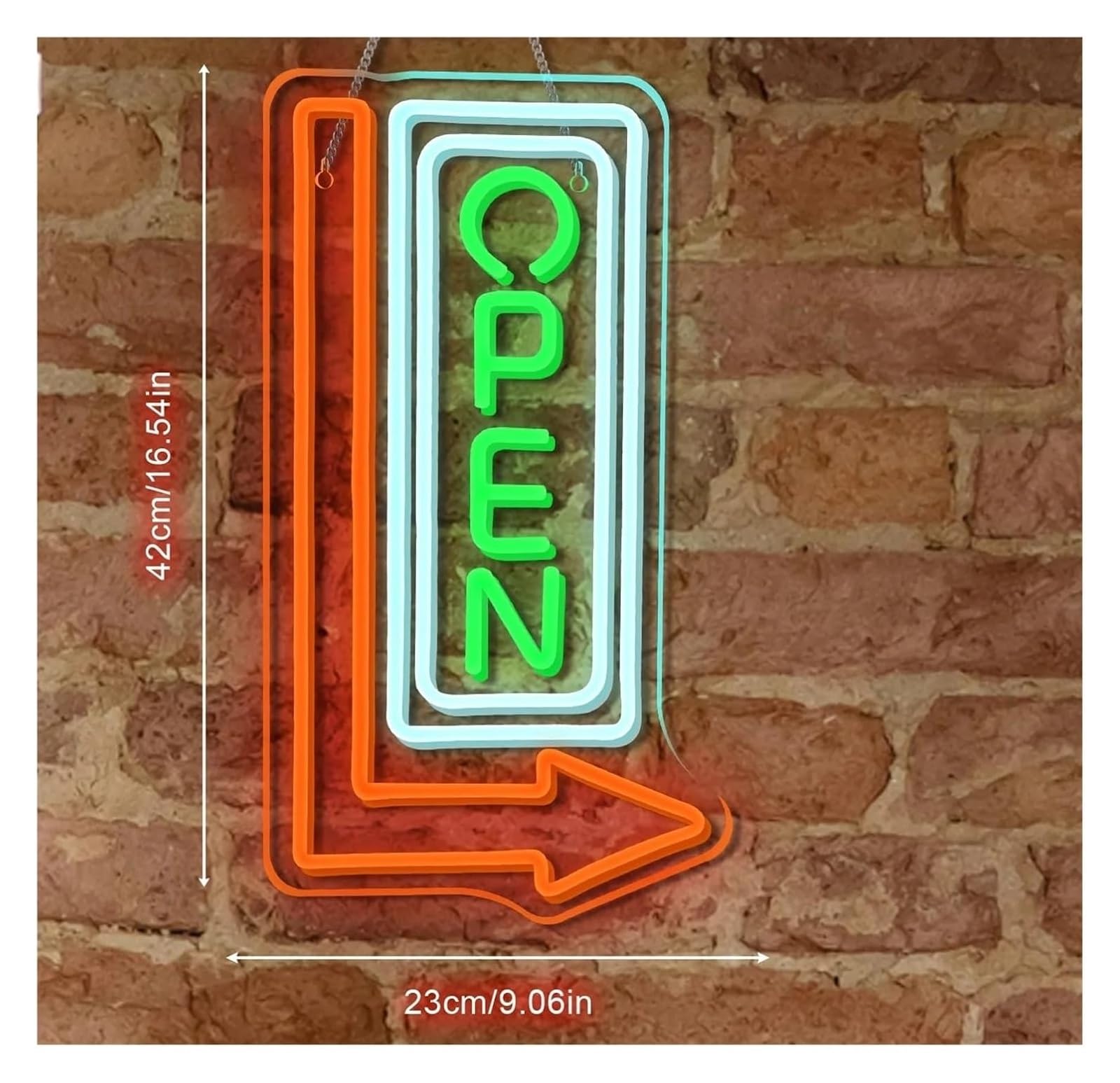 lampe au néon Enseigne lumineuse « Ouvert » pour restaurant, magasin ou salle de, 42 x 23 cm