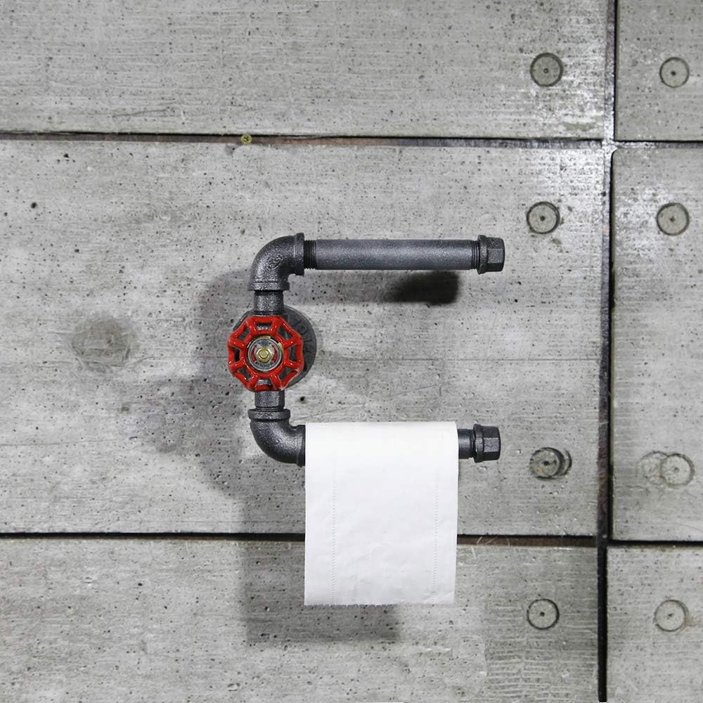 Stainless Steel Toilet Paper Holder，Recessed Toilet Paper HolderToilet Paper Holder, Double Roll Tissue Holder Industrial Style Iron Metal Wall Mounted Tissue Paper Dispenser for Bathroom Kitchen Livi