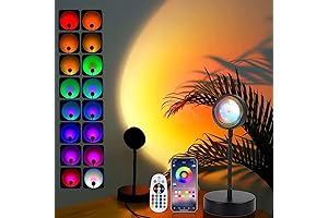 QUIGO Sunset Lamp Projector Led Lights for Bedroom Night Light RGB Lights
