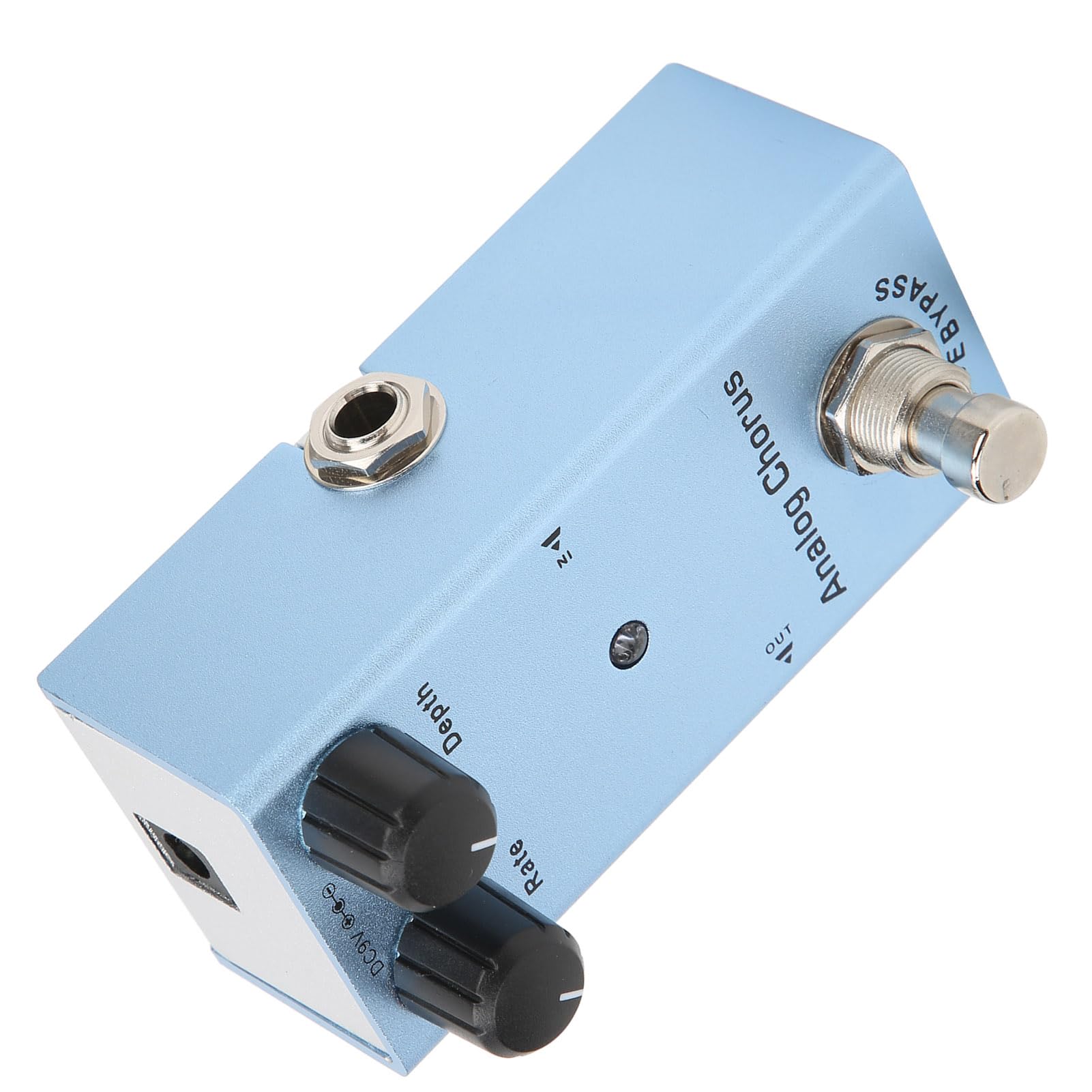 Alomejor Pedał Efektów Gitarowych, Metalowy Analogowy Efekt Chorus z Pokrętłami Depth Rate True Bypass do Nagrywania i Występów (Chór analogowy ZP-07)