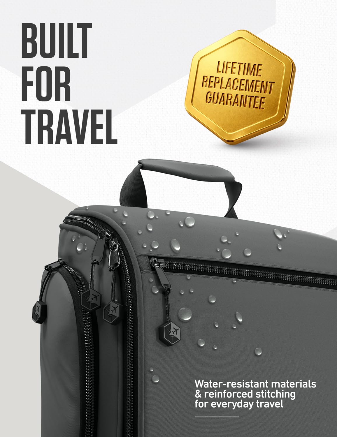 VENTURE 4TH Hanging Travel Toiletry Bag with Removable TSA Pouch