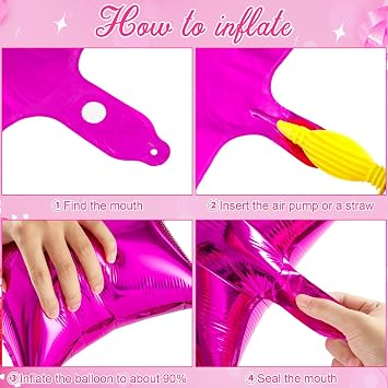 11 Pcs Hot Pink Princess Foil Balloons, Disco Ball Balloon, Girl Head Balloons, Pink and Silver Balloon for Box Photo Booth Backdrop, Birthday, Baby Shower, Bachelorette Theme Party Decorations