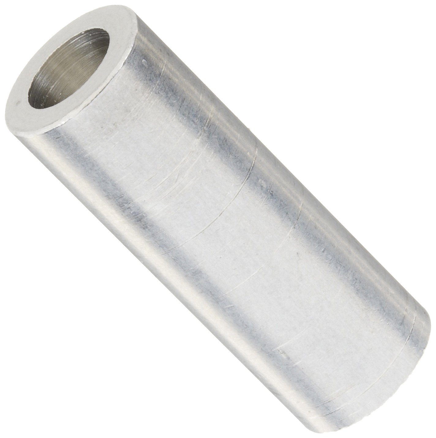Small Parts 311410RSA Round Spacer, Aluminum, Plain Finish, #10 Screw Size, 5/16" OD, 0.192" ID, 7/8" Length (Pack of 10)