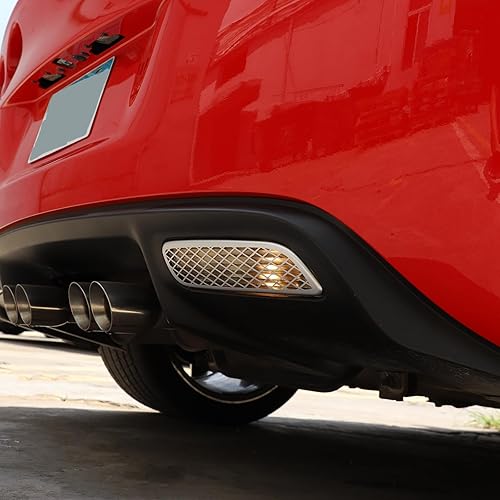 Miniatura 5 de Moittellc Cubierta protectora de luces antiniebla para automóvil compatible con Chevy Corvette C6 2005-2013, accesorios de cubierta de luces de