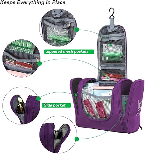 Miniatura 114 de Bago Neceser de viaje para mujeres y hombres, tamaño XL, impermeable, para colgar y artículos de aseo personal, bolsa de aseo grande para baño
