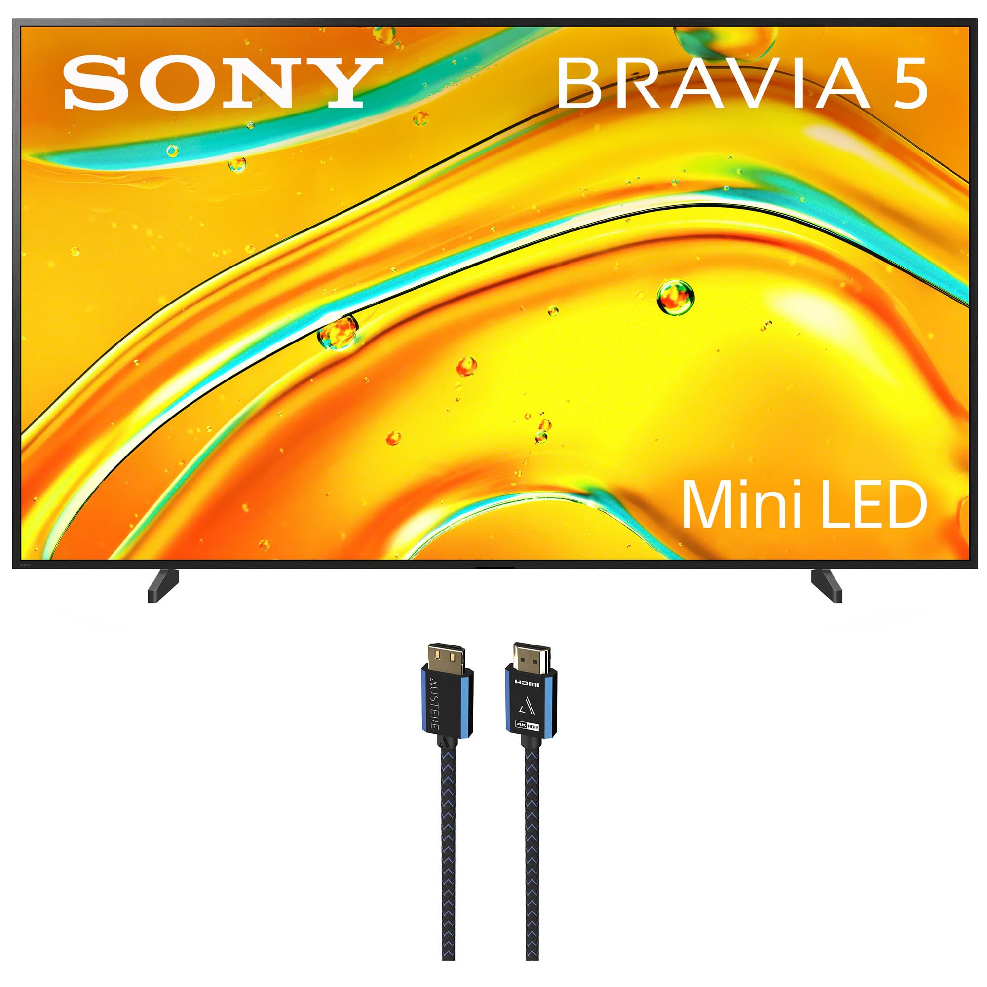 Sony K98XR50 98 Inch Bravia Mini LED 4K HDR TV with an Austere 5S-4KHD2-5-0M V Series 5 0m