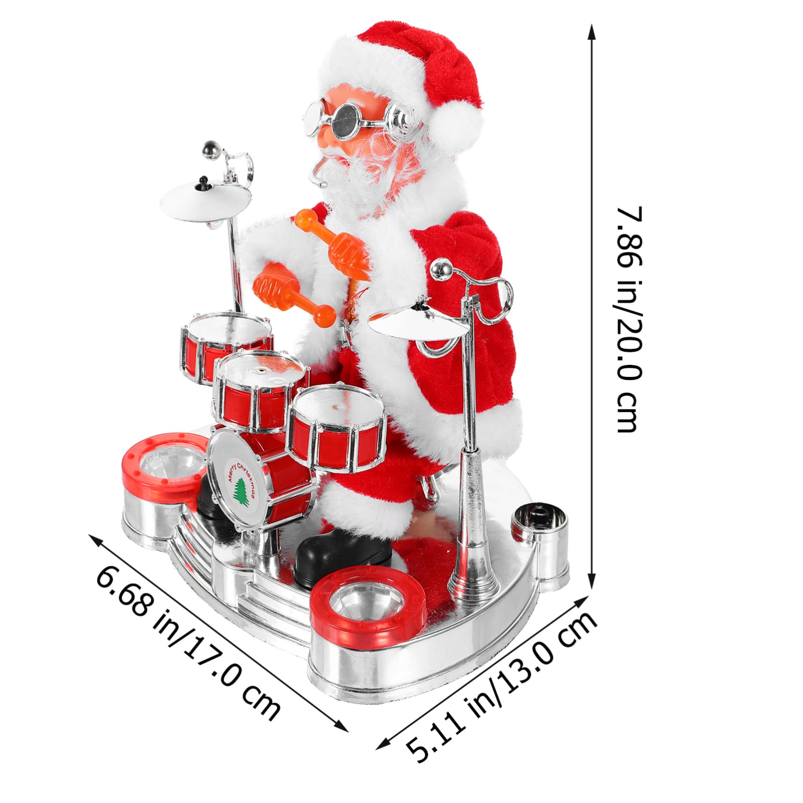 Amazon.co.jp: Cabilock 踊る 歌う サンタ クロース 演奏する ドラム