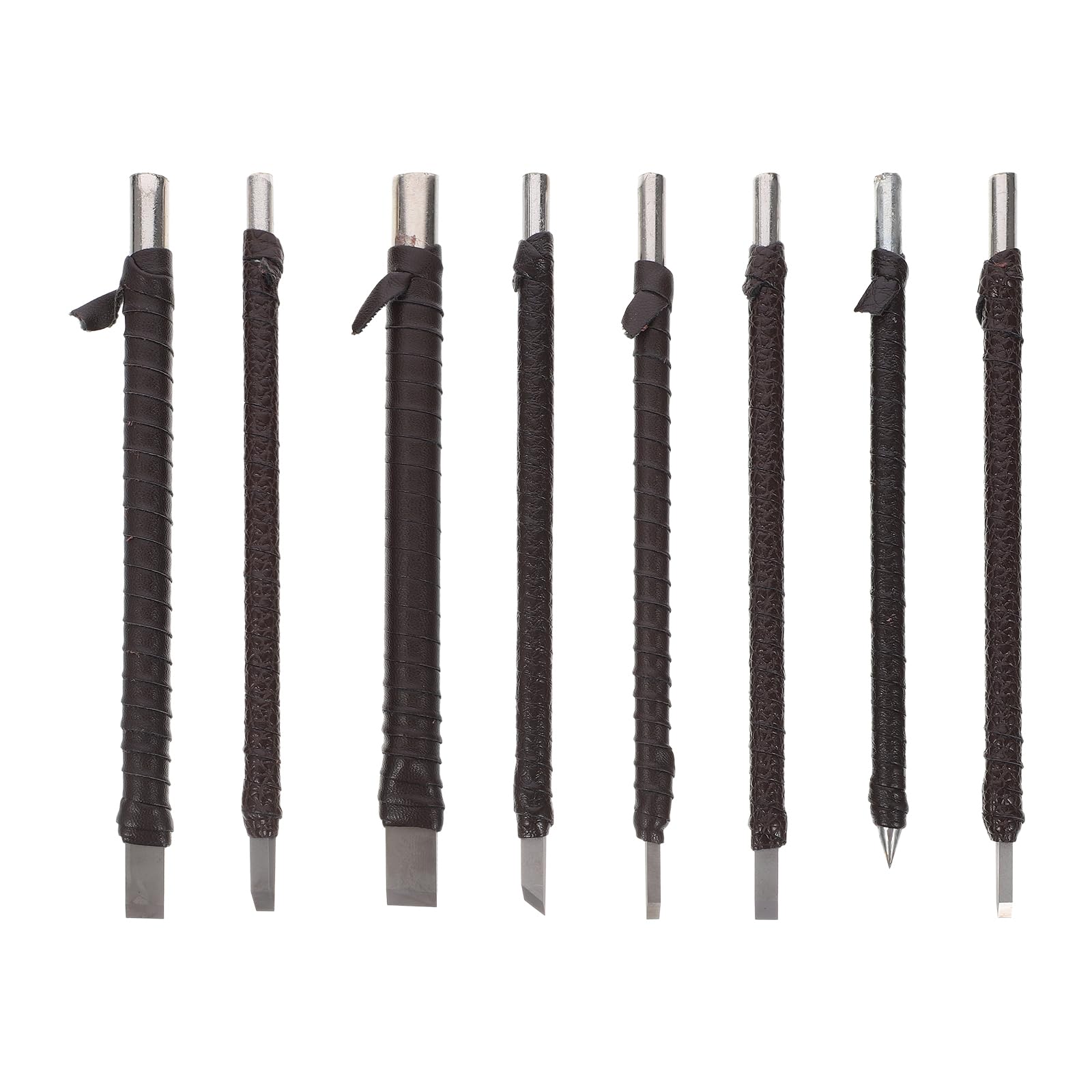 Amosfun Kit per Intaglio del Legno 8 Pezzi in Acciaio Antiruggine con Borsa Portatile per Fai da Te e Artigiani Principianti nel Legno