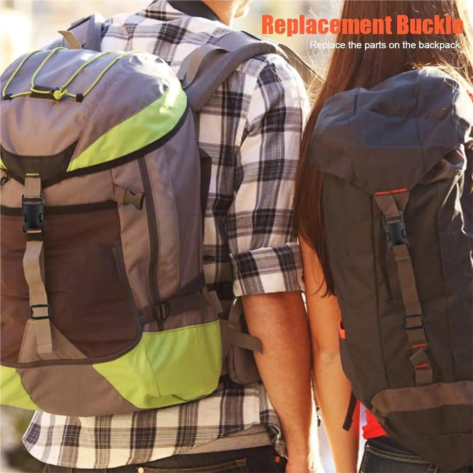 Schnallen und Clips für Rucksäcke 10 Stück for 10–25 mm Gurtband, Kunststoff-Seitenverschluss, Gürtelschnalle for Rucksack, Gepäckgurte, Gurtband, Größe Schwarz
