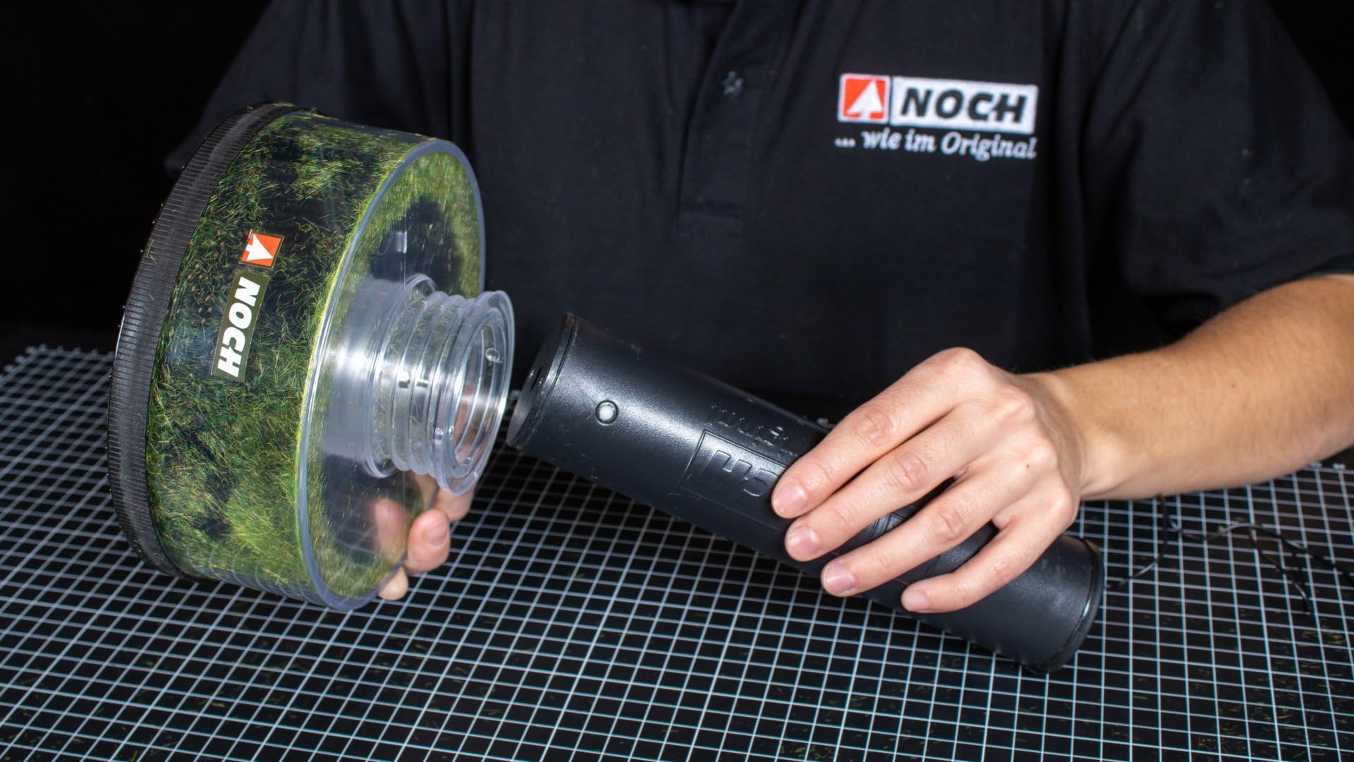 NOCH Gras-Master 4.0 Profi Set mit elektrostatischem Begrasungsgerät, regelbarer Spannung, Zubehör-Set für Modellbau | 60125