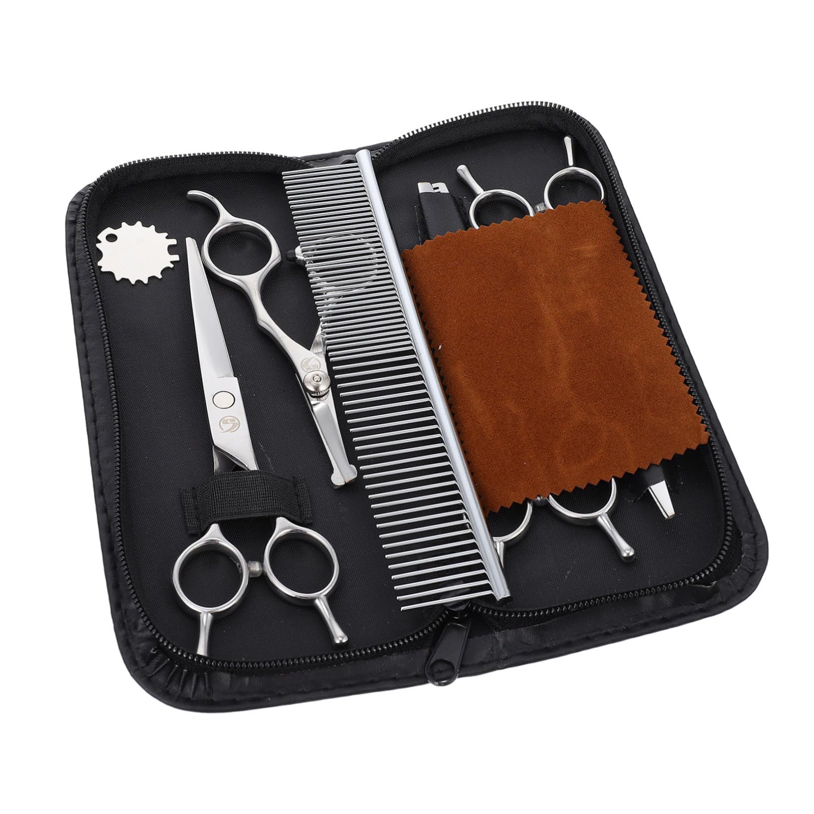 Yardwe Kit Ciseaux Coiffure pour Animaux Ciseaux Toilettage Chiens Outils Coupe Poils Animaux de Coiffeur Cheveux Chiens