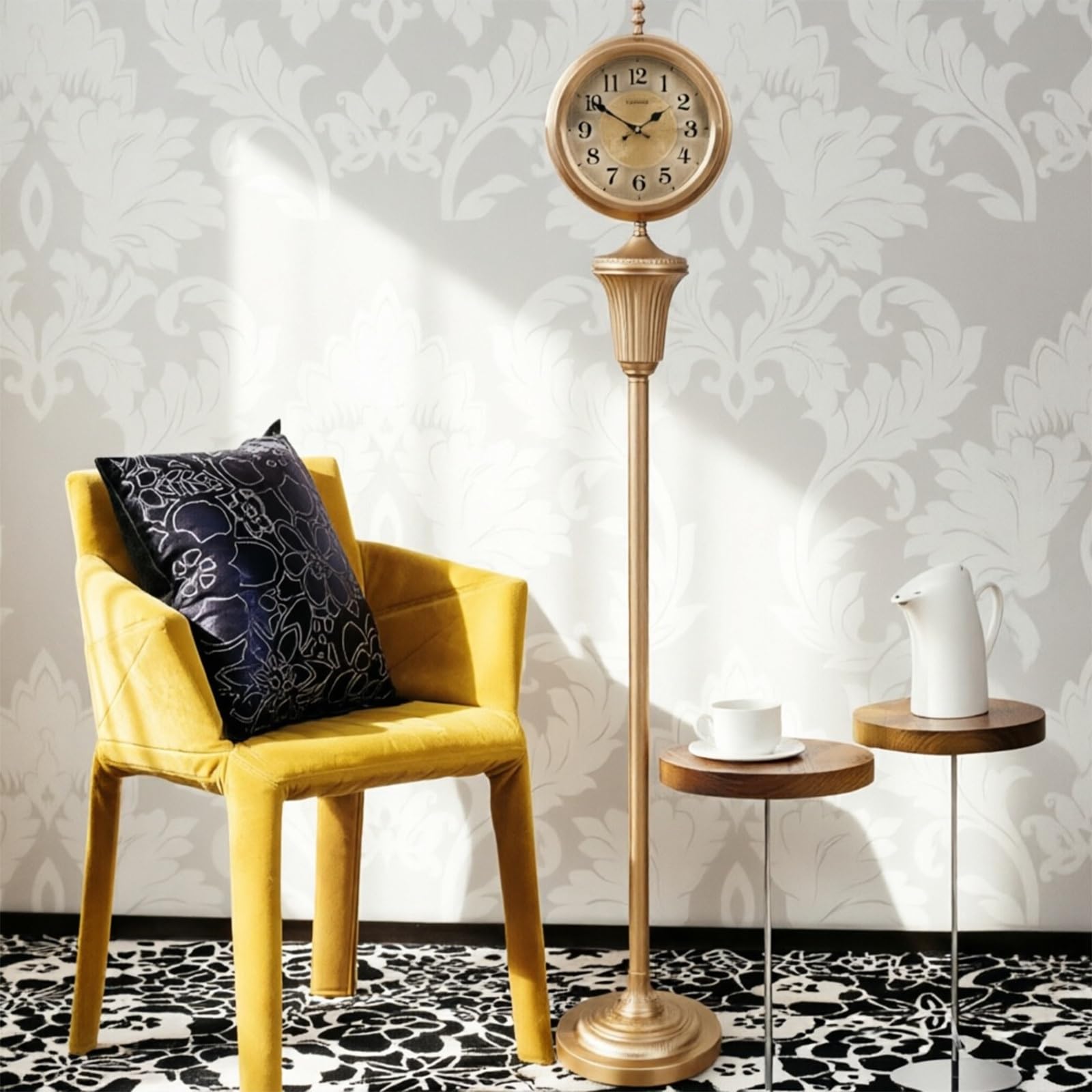 Decoración Reloj de pie Metal Decorativo silencioso