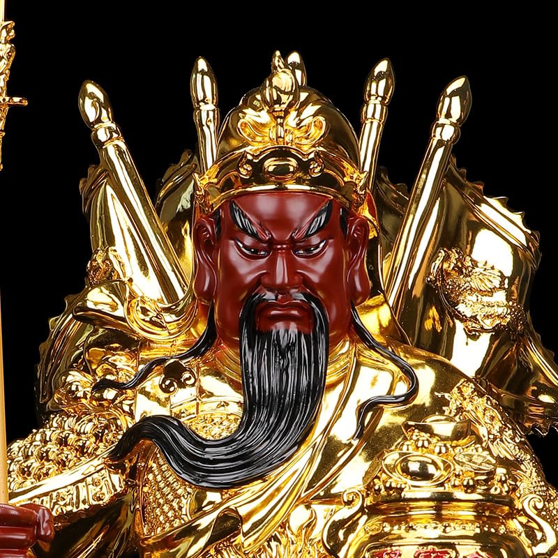 Amazon.com: Usoway 树脂金袍关公神像关二爷佛像Statue of