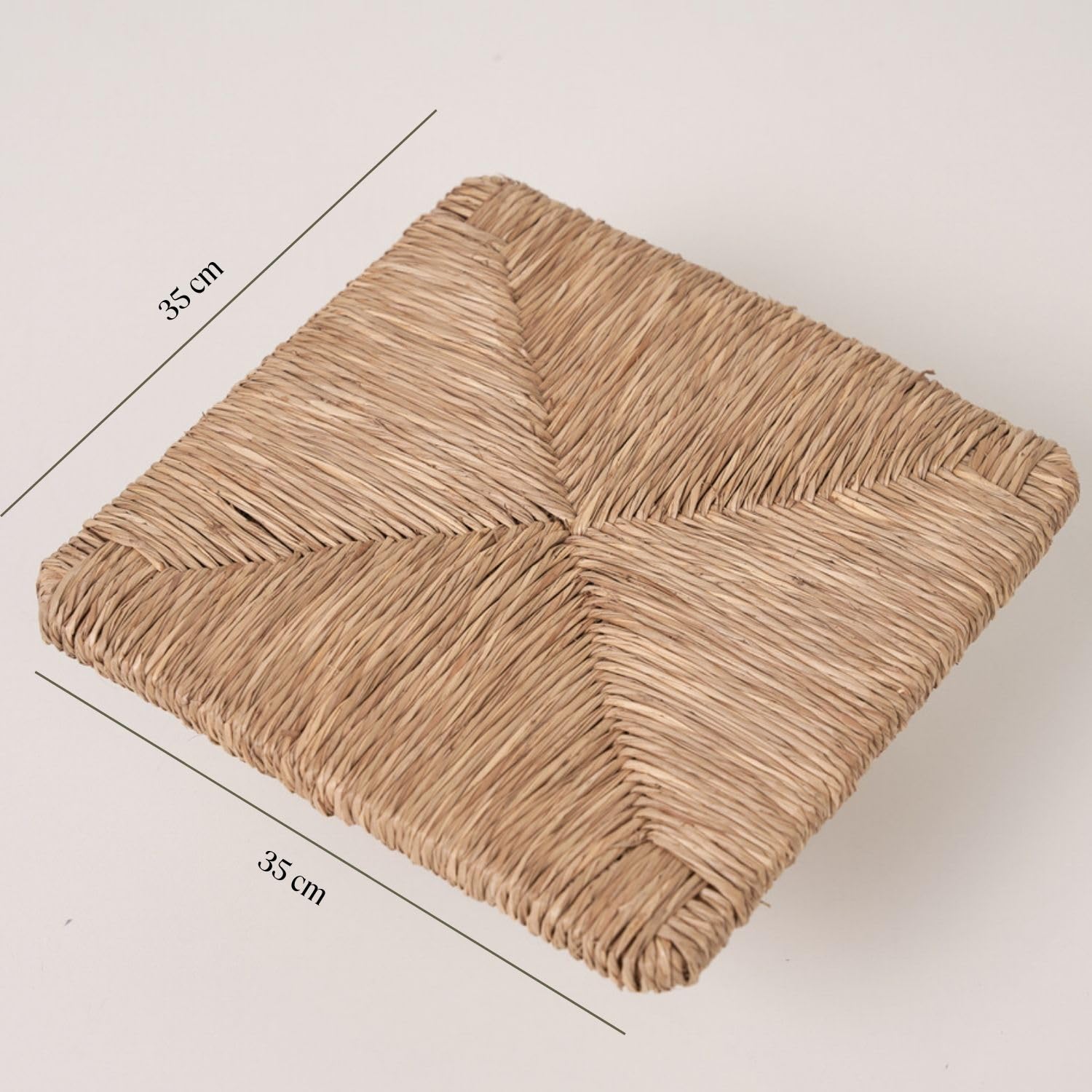 APARICI Cesteria Recambio de Asiento Enea Natural con Estructura Resistente de Madera. Ideal para sillas Tradicionales. Asientos de Paja duraderos y fáciles de Instalar. (35x35)