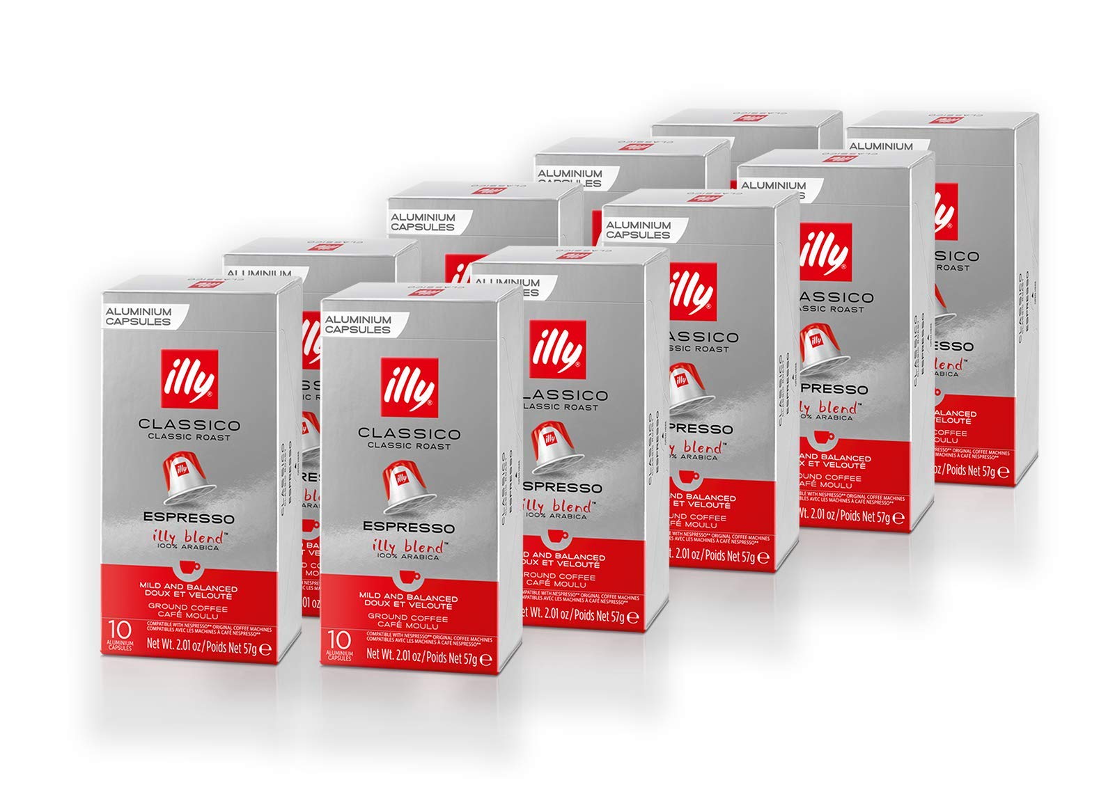 illy Nespresso Capsules 100 Count Espresso Pods, Classico Medium Roast